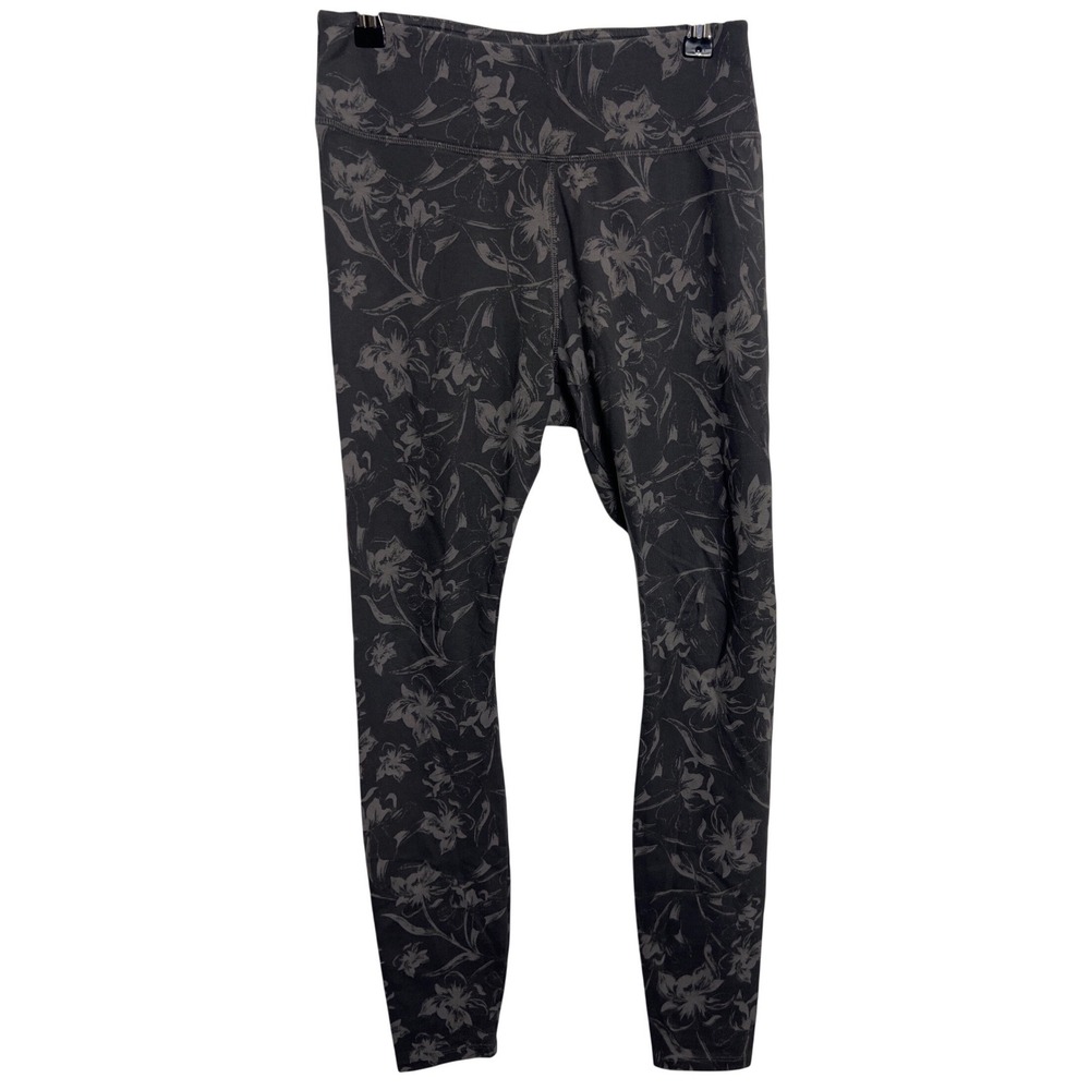 Pact Organic Cotton Floral Leggings Grey Charcoal Women S Sustainable Yoga Soft
